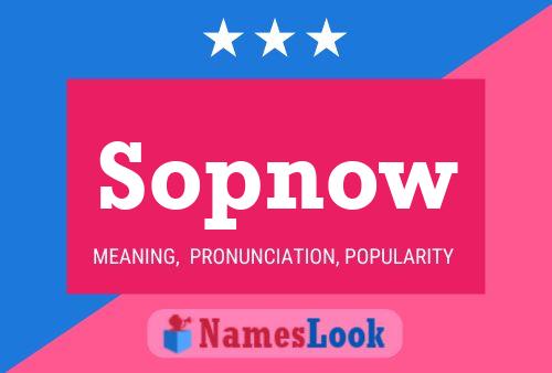 Sopnow Name Poster