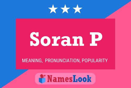 Soran P Name Poster