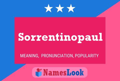 Sorrentinopaul Name Poster