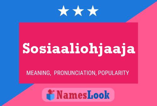 Sosiaaliohjaaja Name Poster