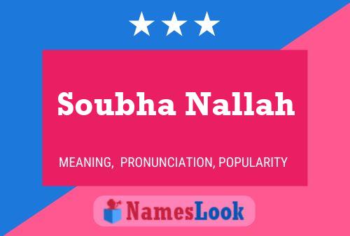 Soubha Nallah Name Poster