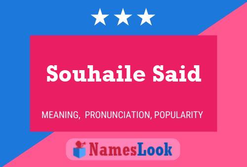 Souhaile Said Name Poster