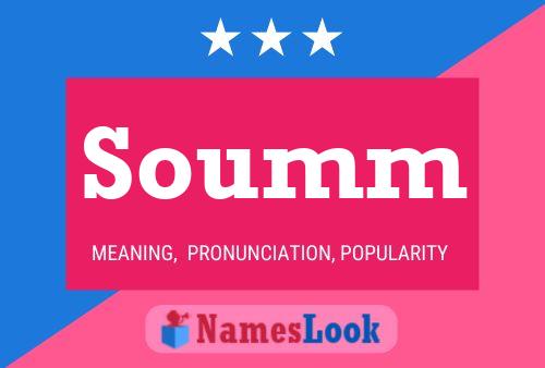 Soumm Name Poster