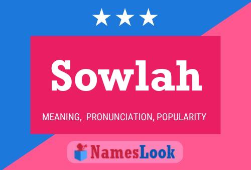 Sowlah Name Poster