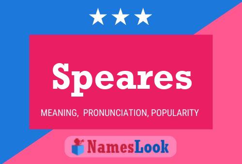 Speares Name Poster