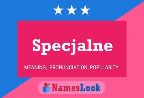 Specjalne Name Poster