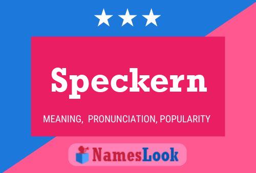 Speckern Name Poster