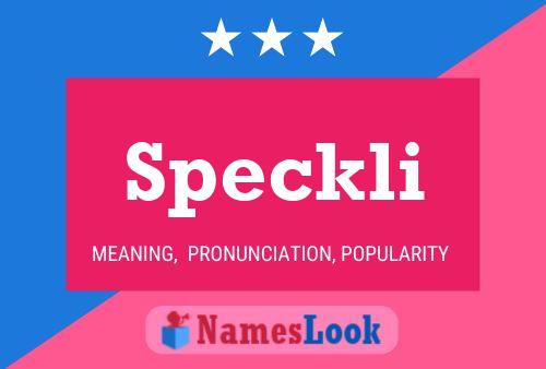 Speckli Name Poster