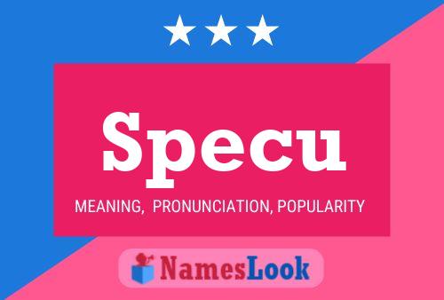 Specu Name Poster