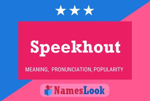 Speekhout Name Poster