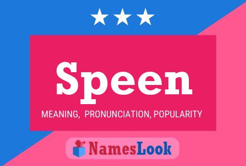 Speen Name Poster