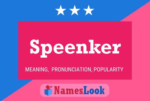 Speenker Name Poster