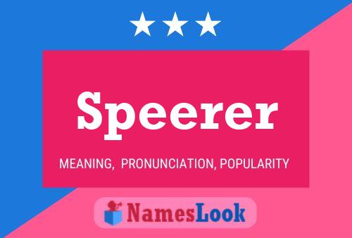 Speerer Name Poster