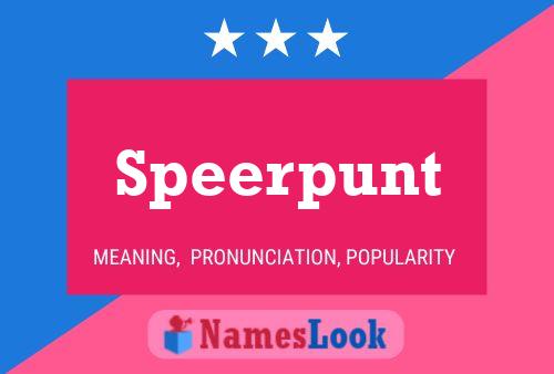 Speerpunt Name Poster