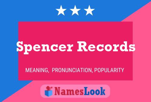 Spencer Records Name Poster