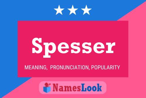 Spesser Name Poster