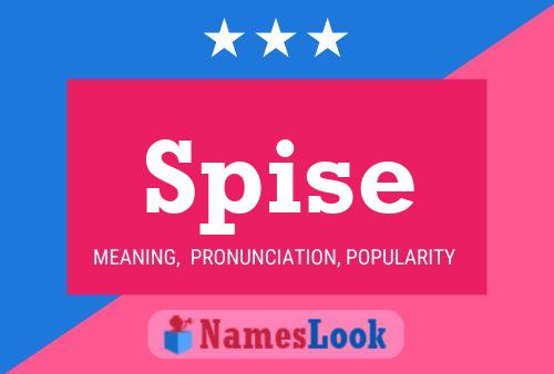 Spise Name Poster