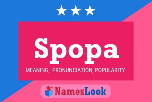 Spopa Name Poster