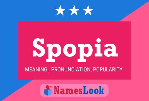 Spopia Name Poster