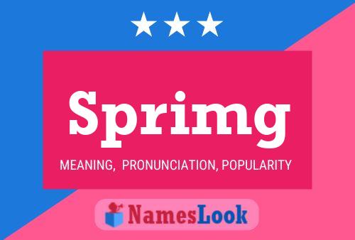 Sprimg Name Poster