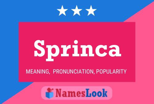 Sprinca Name Poster