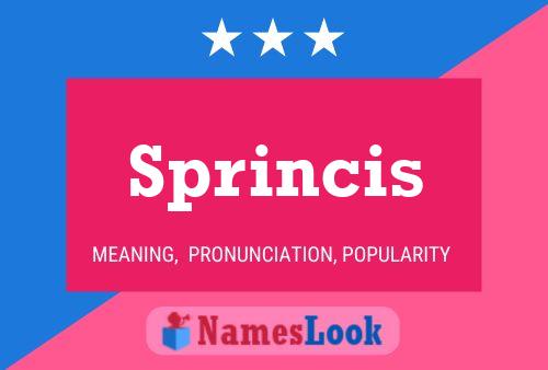 Sprincis Name Poster