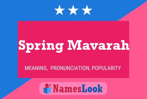 Spring Mavarah Name Poster