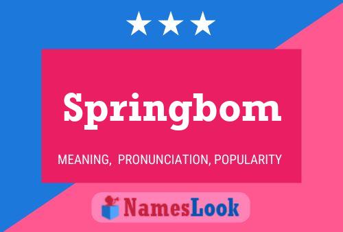 Springbom Name Poster