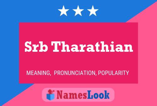 Srb Tharathian Name Poster