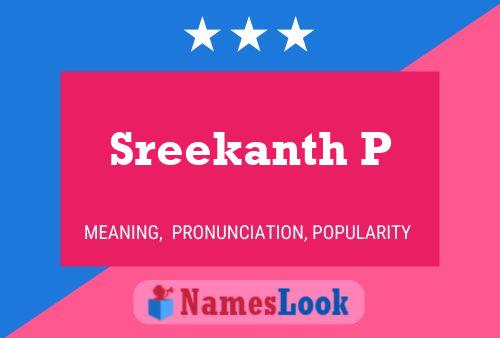 Sreekanth P Name Poster