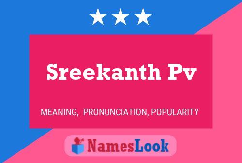 Sreekanth Pv Name Poster