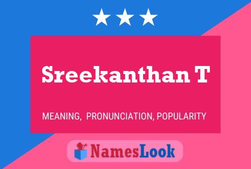 Sreekanthan T Name Poster