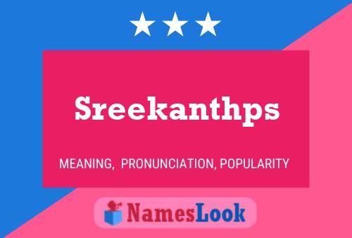 Sreekanthps Name Poster