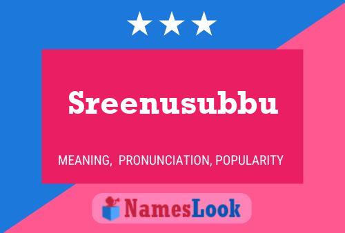 Sreenusubbu Name Poster