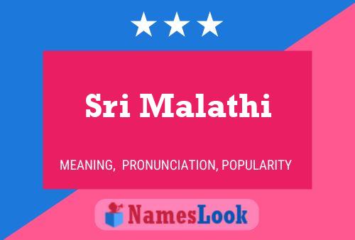 Sri Malathi Name Poster