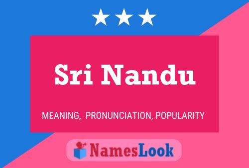 Sri Nandu Name Poster