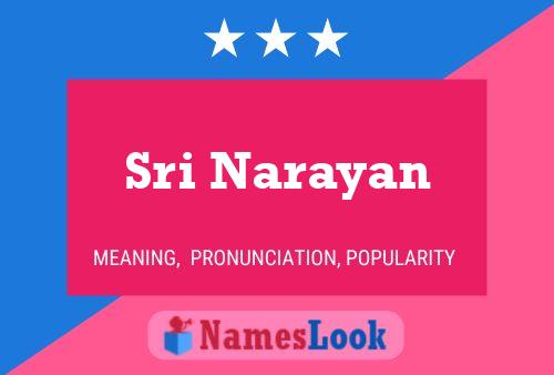 Sri Narayan Name Poster