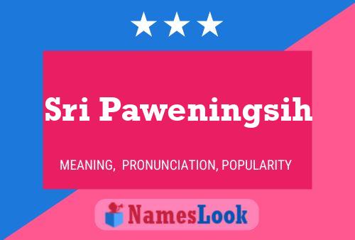 Sri Paweningsih Name Poster