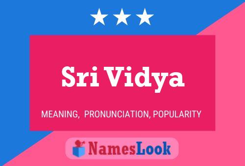 Sri Vidya Name Poster