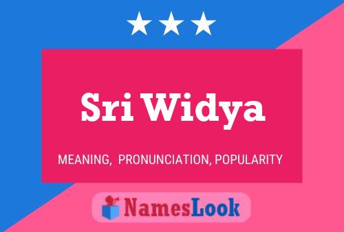 Sri Widya Name Poster