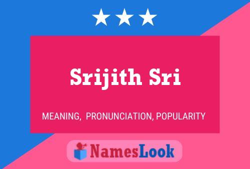 Srijith Sri Name Poster