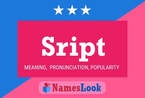 Sript Name Poster