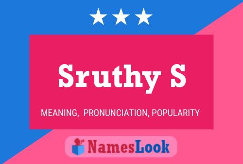 Sruthy S Name Poster