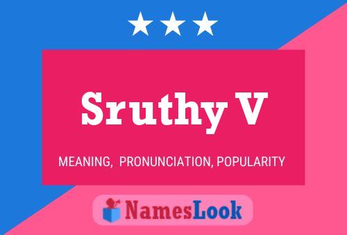 Sruthy V Name Poster