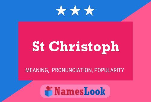 St Christoph Name Poster