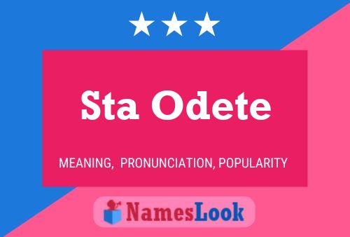 Sta Odete Name Poster