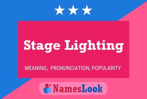 Stage Lighting Name Poster