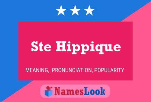 Ste Hippique Name Poster