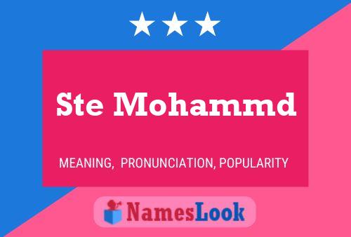 Ste Mohammd Name Poster