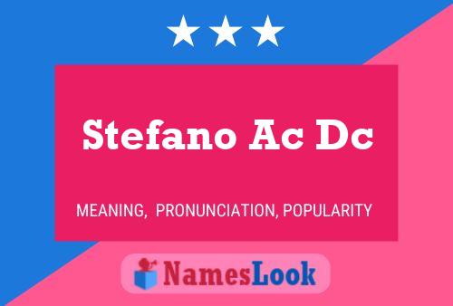 Stefano Ac Dc Name Poster